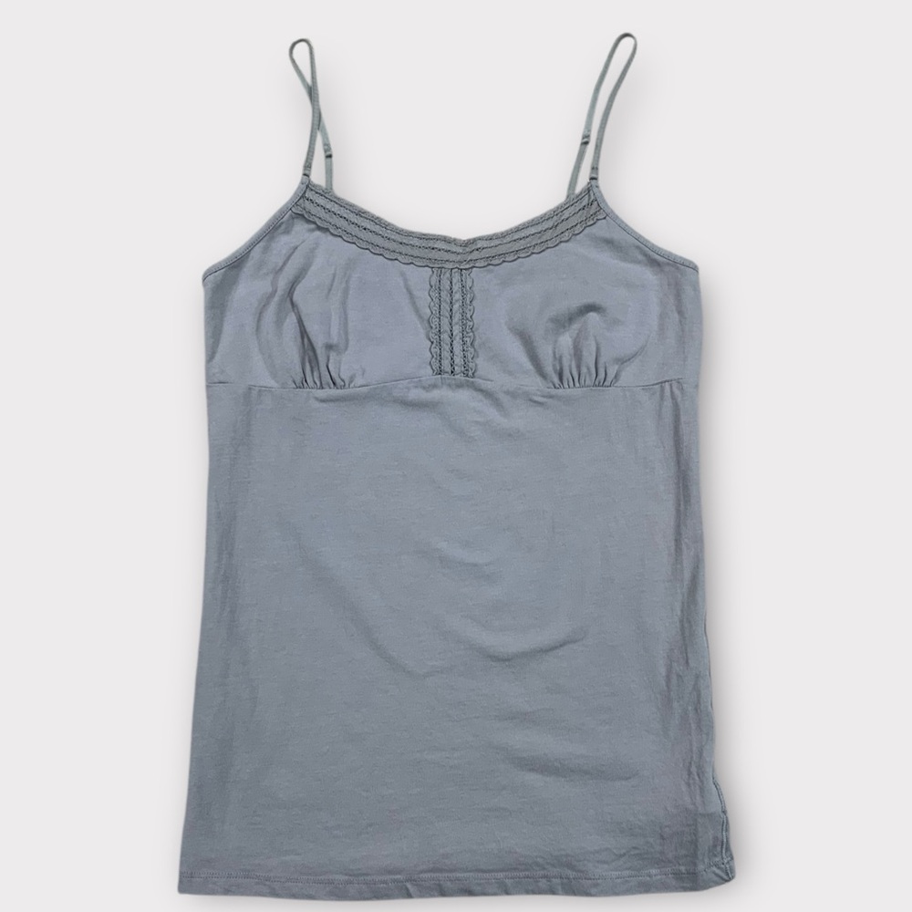 Women’s American Eagle Spaghetti Strap Fitted Tank Gray Size Medium #142